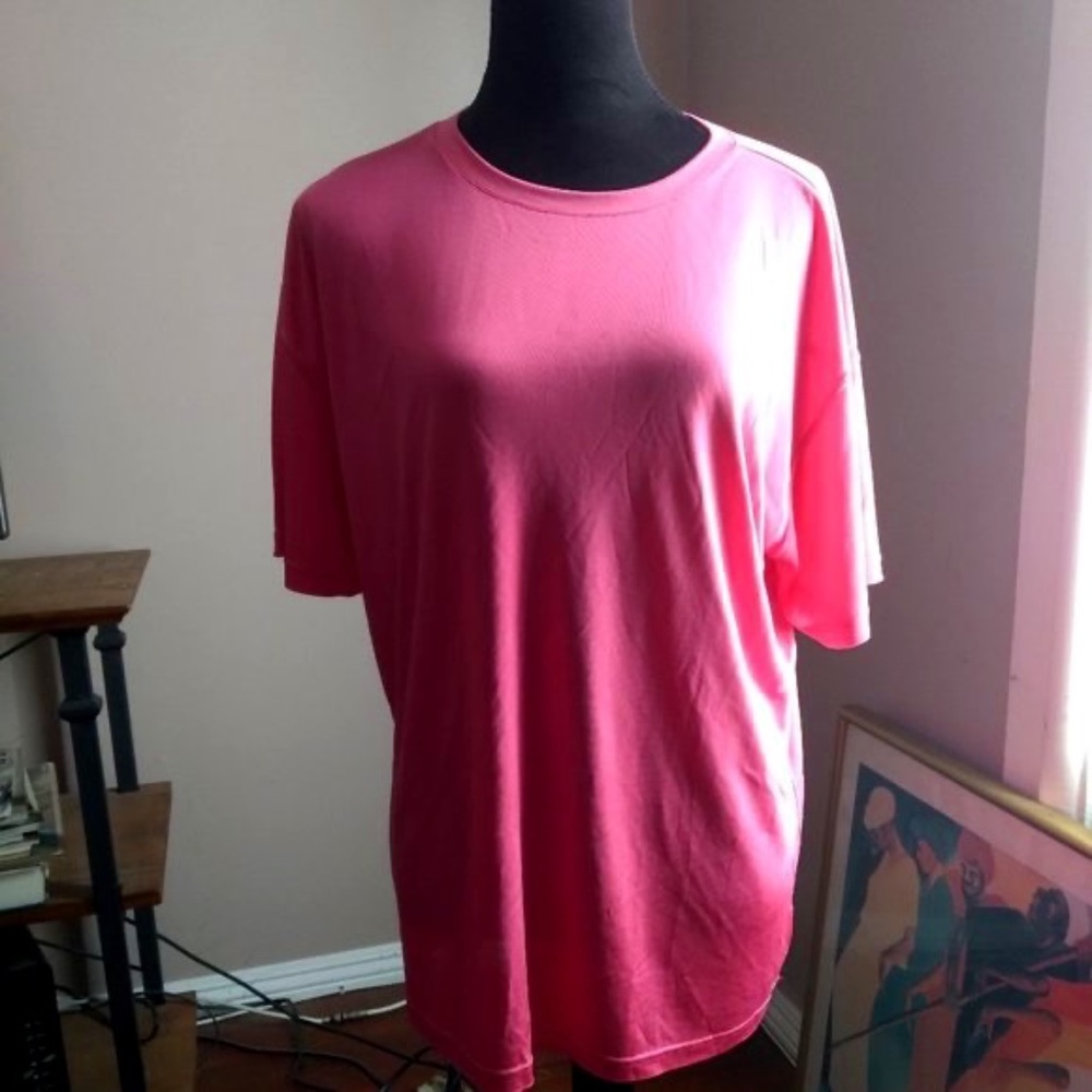 Liz Claiborne Pink Silk T-Shirt | Size L